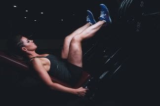 A fit and healthy lifestyle person doing leg presses