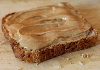 A fit and healthy lifestyle bread with peanut butter