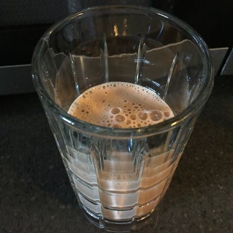 A fit and healthy lifestyle protein drink in a glass