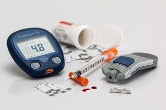 A fit and healthy lifestyle Diabetes test equipment