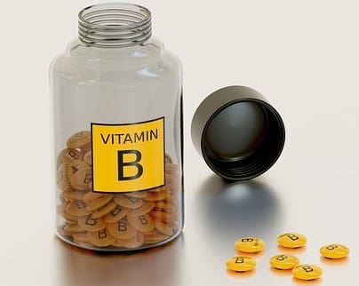 A fit and healthy lifestyle bottle of vitamin B