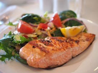A fit and healthy lifestyle salmon plate