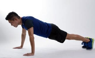 A fit and healthy lifestyle man doing a push up