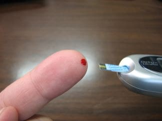 A Fit and Healthy Lifestyle diabetes finger prick