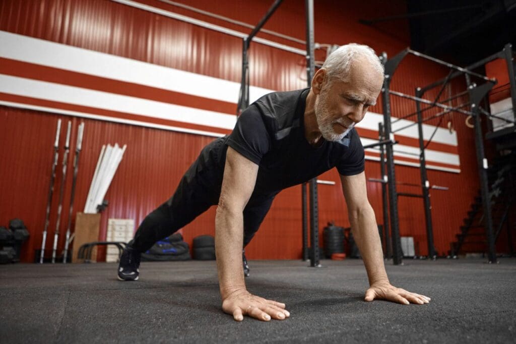 Picture of a man doing a push ups, Strength Building Exercise Workout
