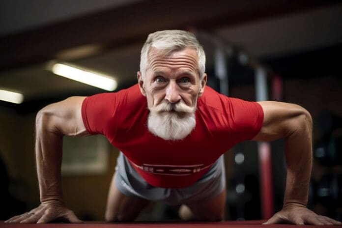 Picture of a man doing a push up, Strength Building Exercise Workout