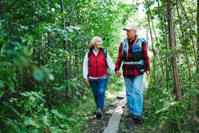 Picture of a couple of people out hiking