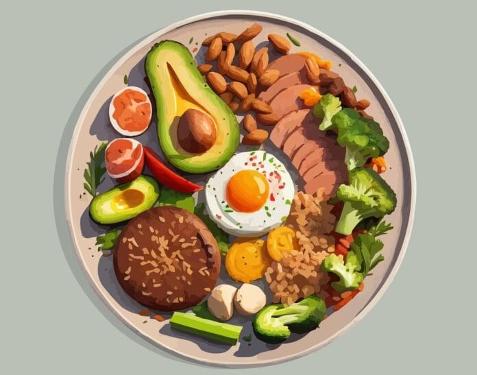 Picture of a keto diet meal.