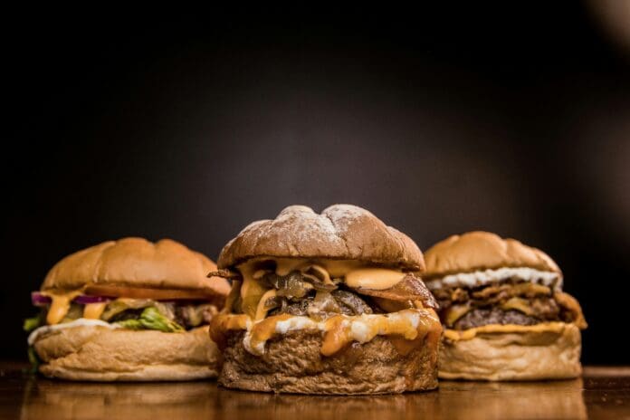 Picture of fast food hamburgers, Unhealthy Food Choices