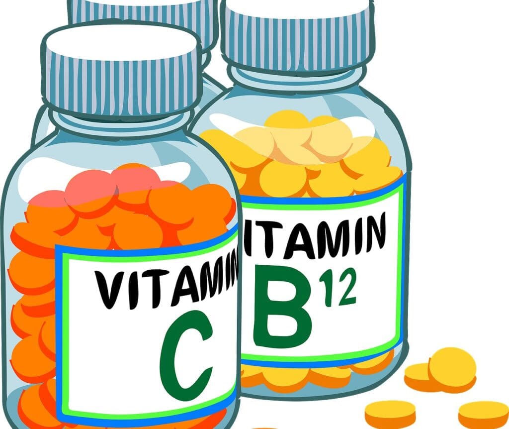 Picture of vitamin bottles. vitamins, minerals, herbal