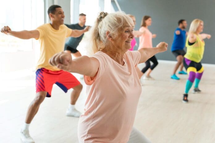 Picture of a Zumba Gold class. Zumba Gold Classes for us Older Adults